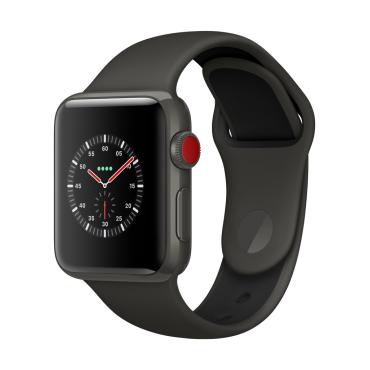 Apple Watch <span>Space Gray Case<br /> with Gray Sport Band</span>