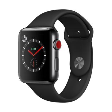 Apple Watch <span>Black Stainless Steel Case<br /> with Black Sport Band</span>