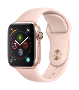 Apple Watch<br /><small>Gold Aluminum w/ Pink Sand Sport Band</small>
